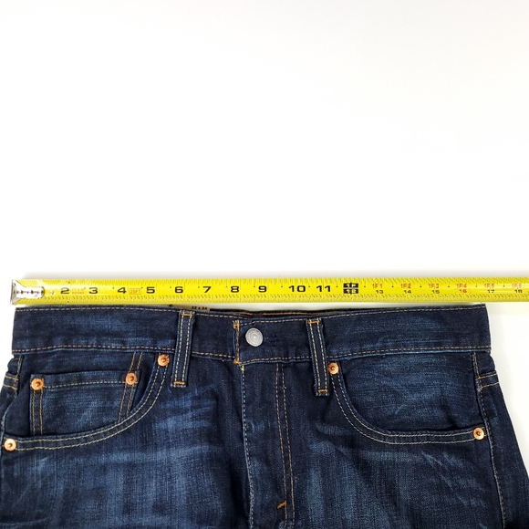 Mens Dark Denim 514 Straight Jeans Size 32x34 - Picture 5 of 8